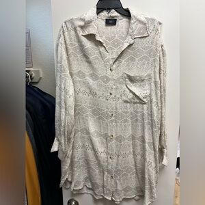 Vici Snakeskin Button Down Dress
